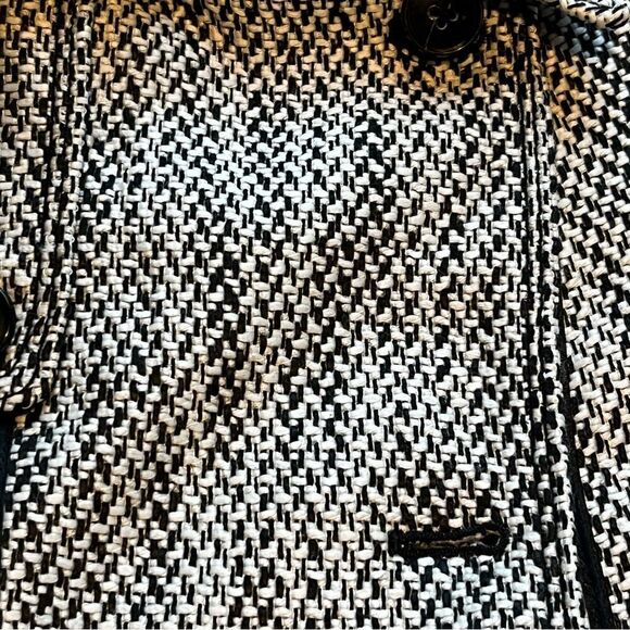 Banana Republic Women's Short Jacket Black and White Flecks Petite XS Stylish - Picture 10 of 12